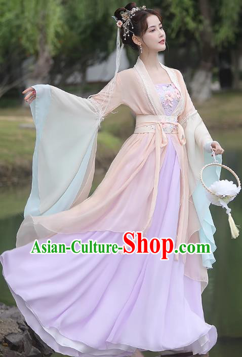 China Traditional Hanfu Classical Dance Dress Jin Dynasty Princess Clothing Ancient Fairy Costumes