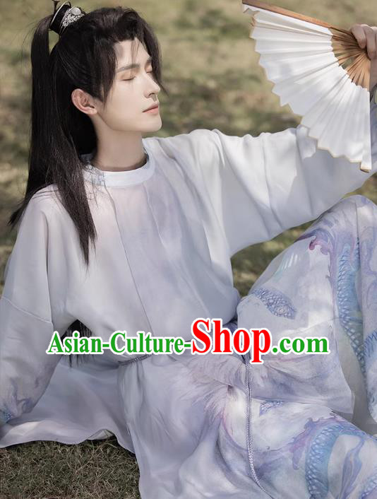 China Ancient Swordsman Hanfu Tang Dynasty Young Hero Historical Costumes Complete Set