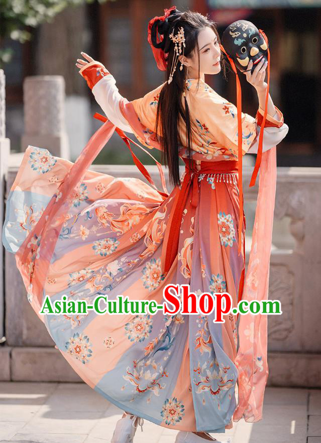 China Tang Dynasty Historical Costumes Female Hanfu Ruqun Ancient Royal Princess Clothing