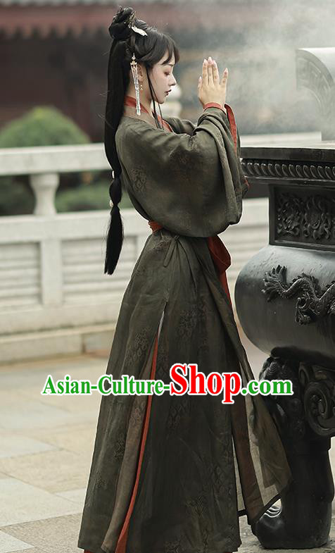 China Song Dynasty Young Lady Replica Costumes Hanfu Long Gowns Ancient Royal Princess Clothing