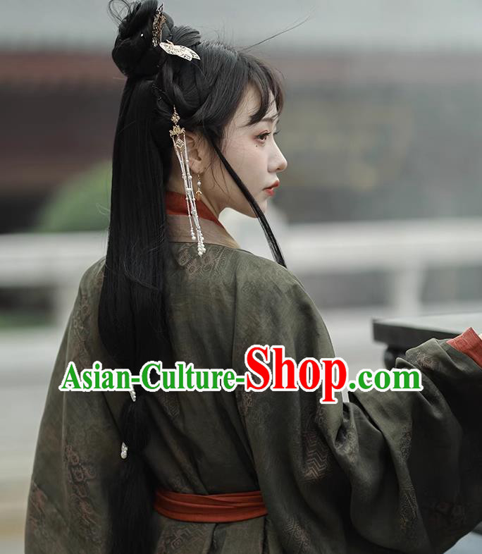 China Song Dynasty Young Lady Replica Costumes Hanfu Long Gowns Ancient Royal Princess Clothing
