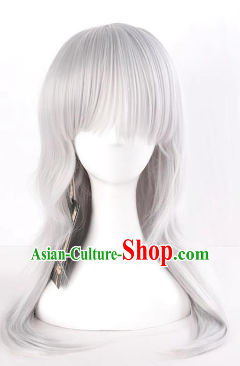 Yuanqi Girl Yuankou Shen Bawei Automata A2 Universal Silver White Long Hair COS Wig