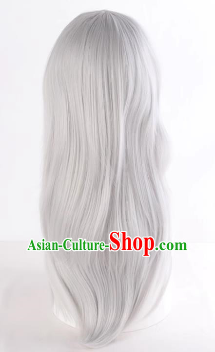 Yuanqi Girl Yuankou Shen Bawei Automata A2 Universal Silver White Long Hair COS Wig