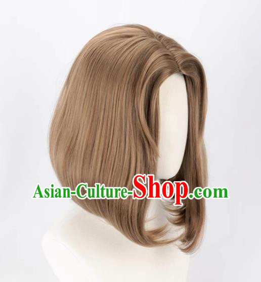 The Fifth Identity Supervisor Madam Red Skin Blood Banquet Mixed Brown Animation Cosplay Wig