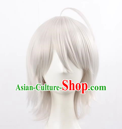 Fate Grand Orde Fgo Joan Of Arc Short Hair Silver White Cos Wig