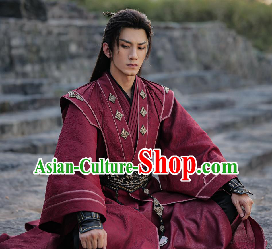 China TV Series Mysterious Lotus Casebook Di Feisheng Replica Clothing Ancient Swordsman Leader Red Costumes
