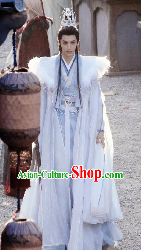 China TV Series Till The End of The Moon Tan Taijin Clothing Ancient Demon King Costumes