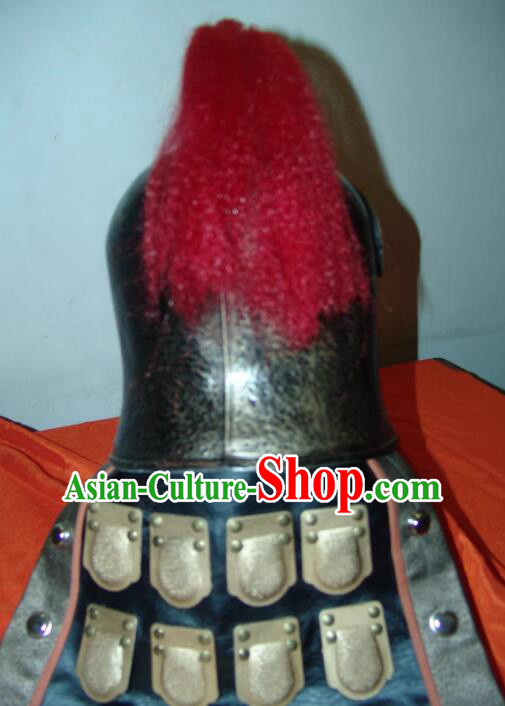 Handmade Ancient General Helmet Cosplay Officer Hat China Han Dynasty Warrior Headwear