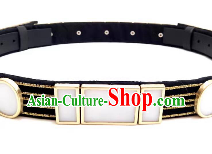 China Handmade Feiyu Jade Blet Ming Dynasty Emperor Belt Ancient Royal Prince Waistband