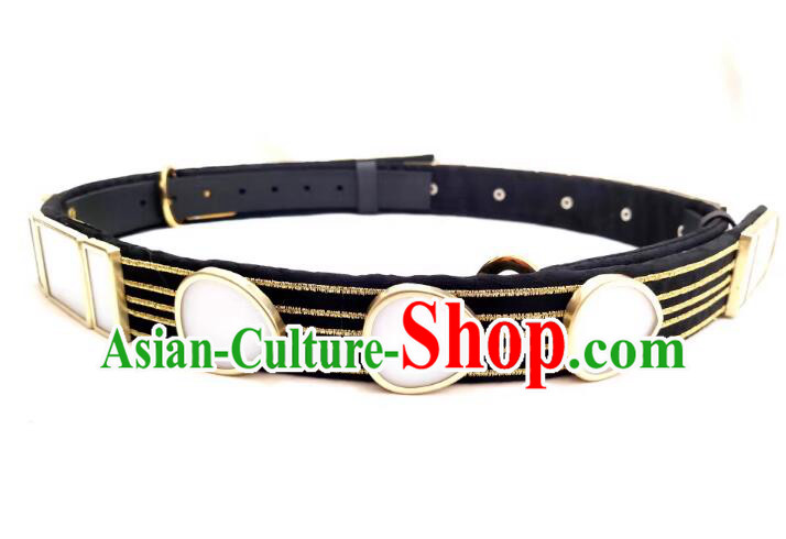 China Handmade Feiyu Jade Blet Ming Dynasty Emperor Belt Ancient Royal Prince Waistband