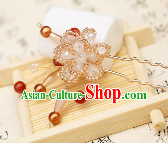 Handmade Hanfu Hair Jewelry China Ancient Empress Hairpin Ming Dynasty Princess Beads Hair Clip