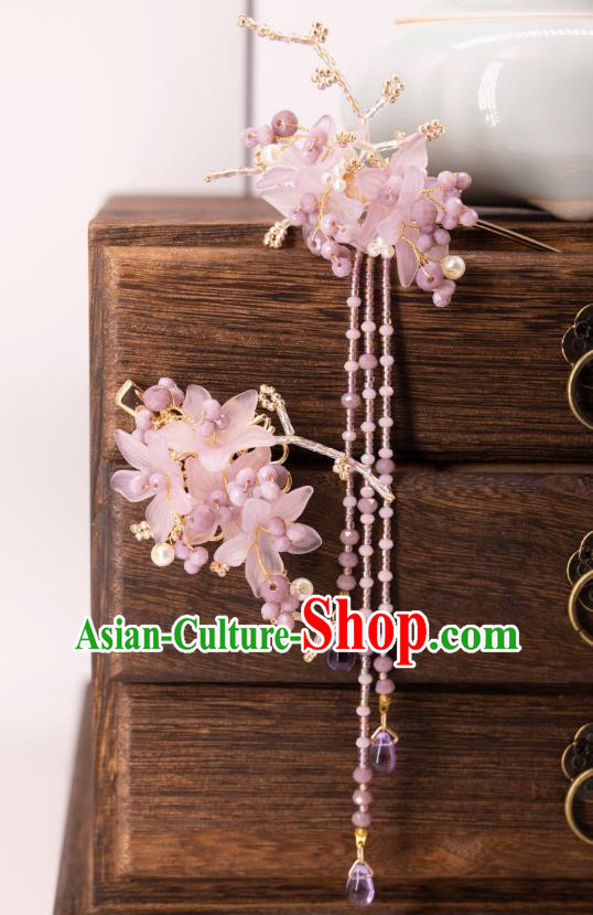 China Handmade Hanfu Hair Jewelries Ancient Goddess Hairpins Song Dynasty Princess Headpieces Complete Set