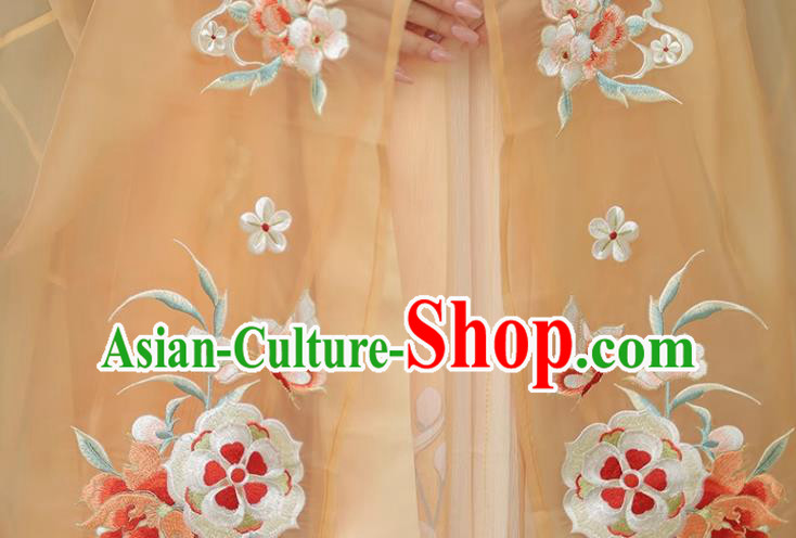 China Ancient Goddess Clothing Tang Dynasty Royal Princess Costumes Traditional Hanfu Embroidered Dress