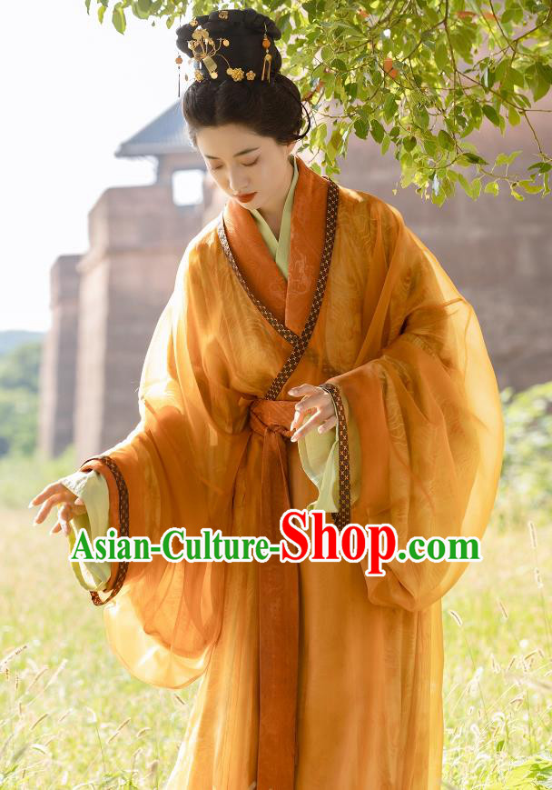 China Traditional Hanfu Dresses Ancient Palace Lady Clothing Jin Dynasty Court Empress Costumes