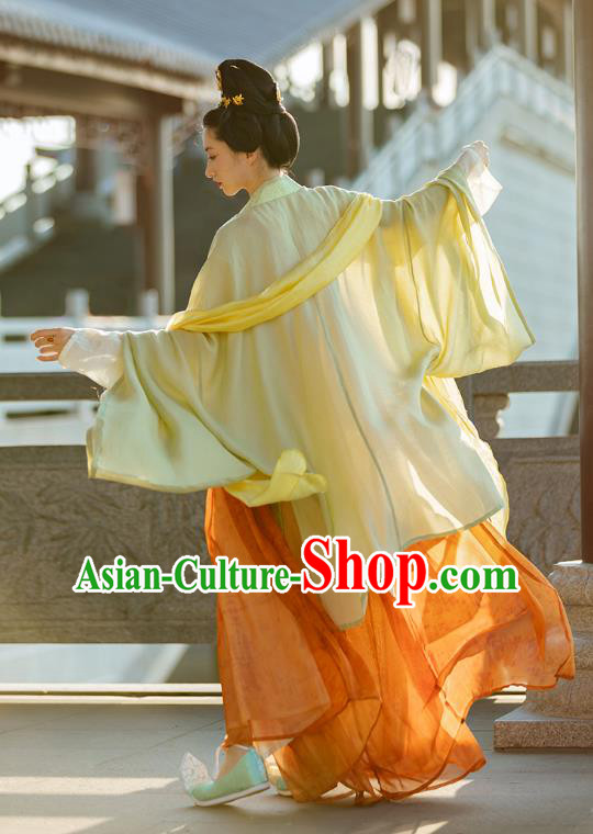 China Traditional Hanfu Ruqun Late Tang Dynasty Empress Chang Costumes Ancient Noble Woman Clothing