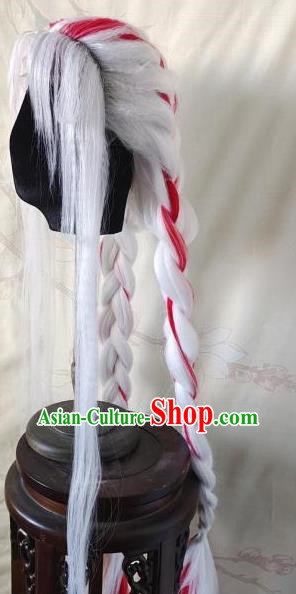 Front Hand Hook White And Red Mixed Color King Yang Yuhuan Glory Yin Tiger Heart Song Wig Year Of The Tiger