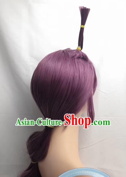 Cosplay Wig Set Xiaochun Chloe COS PokÉMon Journey 1716 Purple Lantern Braid Custom Fake Hair