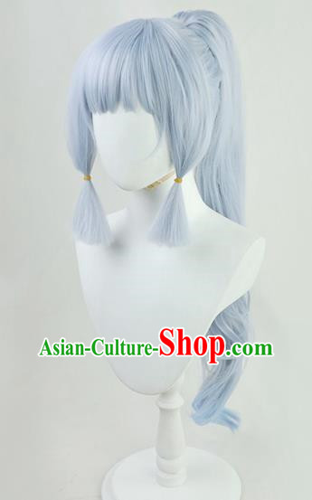 Genshin Kamisato Ayaka Cos Wig Traveler Rice Wife