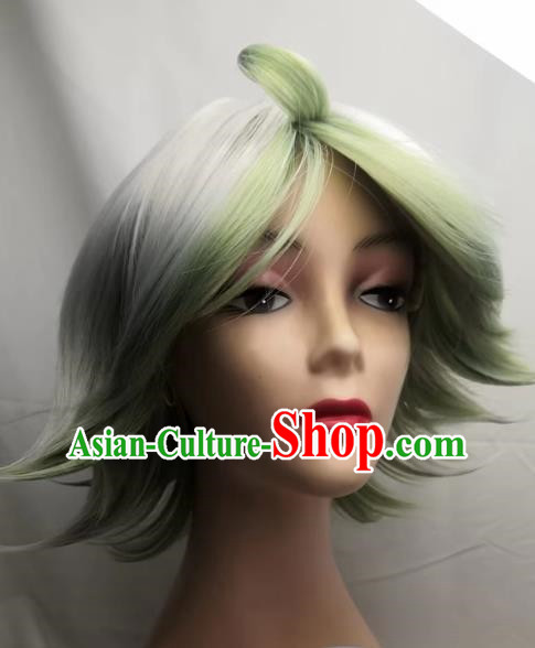 Plushuka COS Comes From The Abyss Two Color Highlight Turned Up Short Cosplay Wig