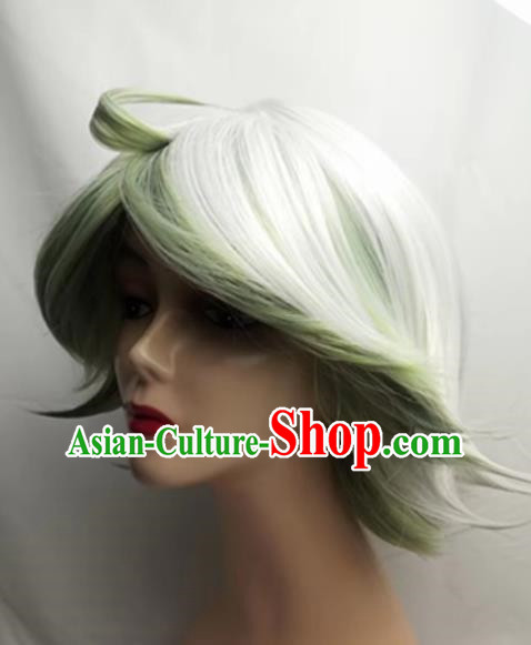 Plushuka COS Comes From The Abyss Two Color Highlight Turned Up Short Cosplay Wig