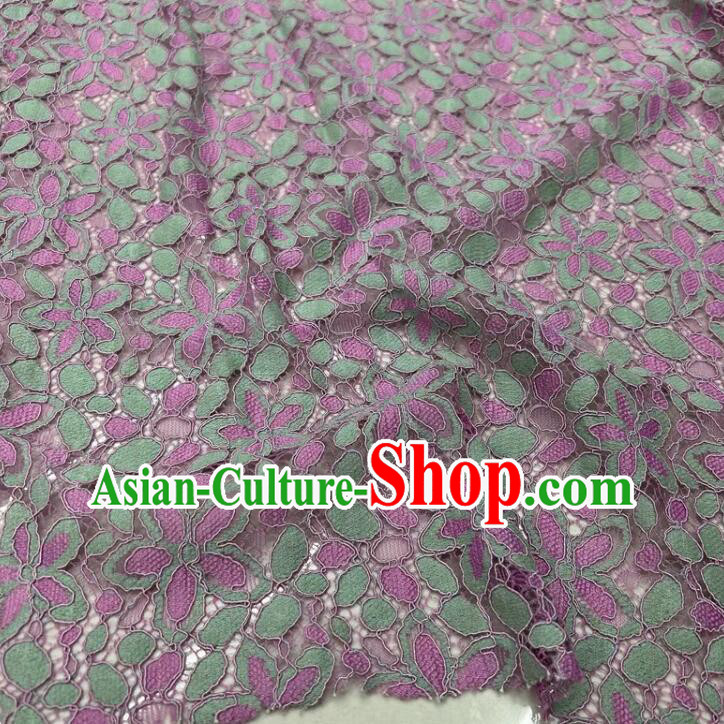 Top Cheongsam Double Colors Lace Cloth Hollowed Out Flower Pattern Lace Material