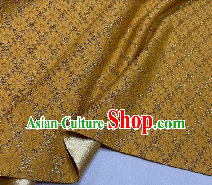 Top Costume Composite Cloth Cheongsam Ginger Lace Fabric Hollowed Out Daisy Pattern Lace Material