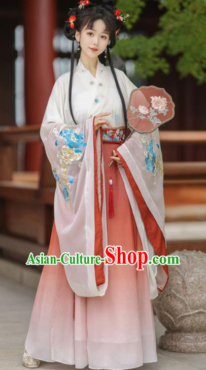 Traditional Hanfu Dress Chinese Ancient Princess Costume Southern and Northern Dynasties Woman Clothing
