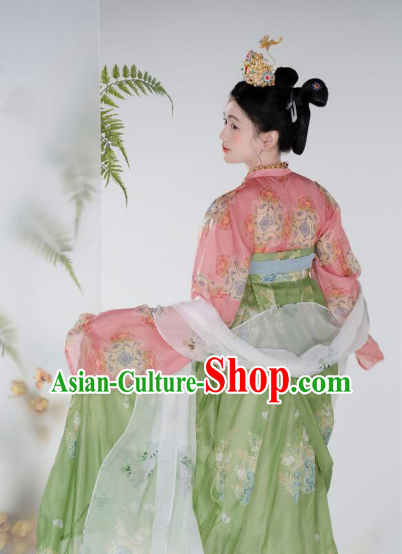 Chinese Tang Dynasty Princess Garments Clothing Ancient Palace Beauty Costumes Li Jingxun Hanfu Dress