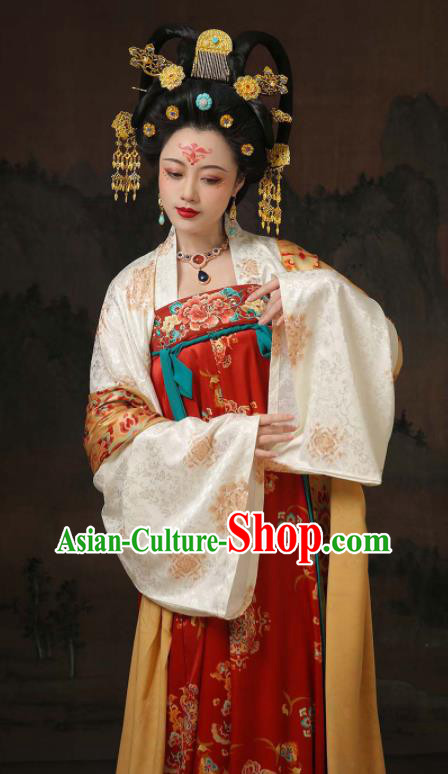 Chinese Ancient Empress Clothing Traditional Hanfu Dress Tang Dynasty Court Woman Garment Costumes