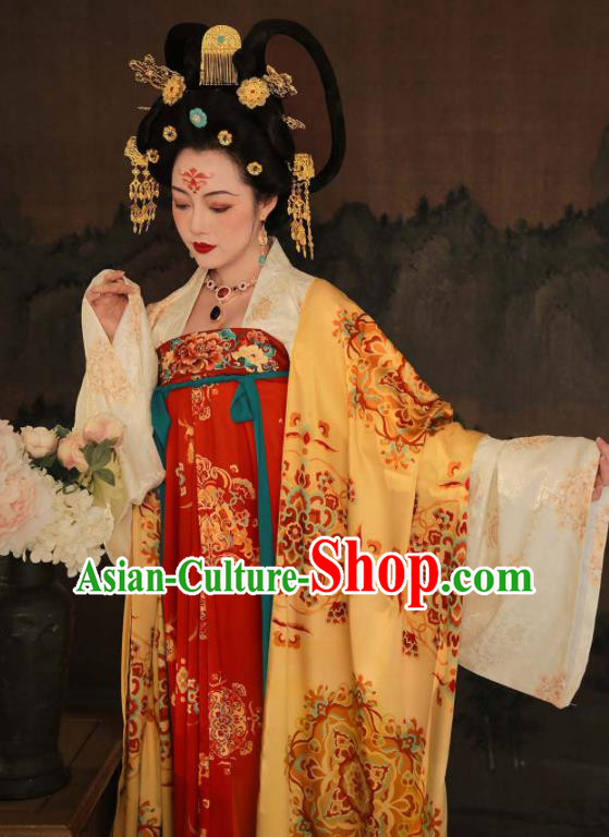 Chinese Ancient Empress Clothing Traditional Hanfu Dress Tang Dynasty Court Woman Garment Costumes