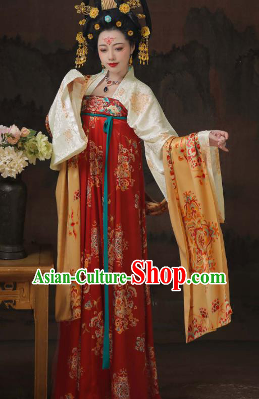 Chinese Ancient Empress Clothing Traditional Hanfu Dress Tang Dynasty Court Woman Garment Costumes