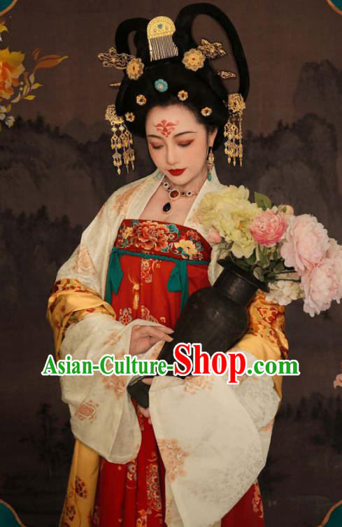 Chinese Ancient Empress Clothing Traditional Hanfu Dress Tang Dynasty Court Woman Garment Costumes