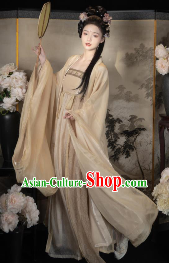 Chinese Traditional Hanfu Clothing Tang Dynasty Princess Garment Costumes Ancient Goddess Dresses