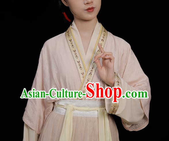 Chinese Traditional Pink Hanfu Dresses Song Dynasty Noble Woman Clothing Ancient Empress Garment Costumes