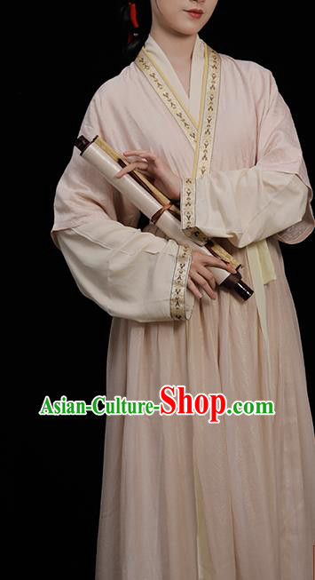 Chinese Traditional Pink Hanfu Dresses Song Dynasty Noble Woman Clothing Ancient Empress Garment Costumes