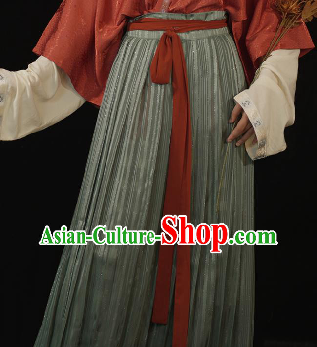 Chinese Ancient Young Woman Garment Costumes Traditional Hanfu Dresses Song Dynasty Noble Mistress Clothing