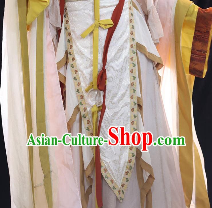 Chinese Traditional Luoshen Hanfu Dresses Jin Dynasty Imperial Empress Clothing Ancient Goddess Garment Costumes