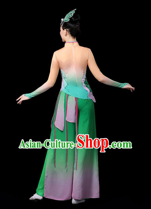 Chinese Yangko Dance Clothing Women Group Dance Fashion Folk Dance Outfit Lotus Dance Costumes