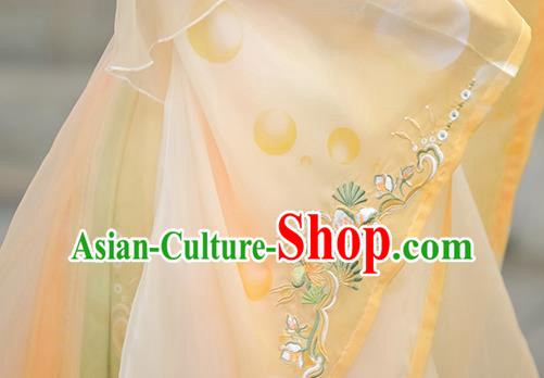 Chinese Southern and Northern Dynasties Young Lady Clothing Ancient Fairy Costume Traditional Dress
