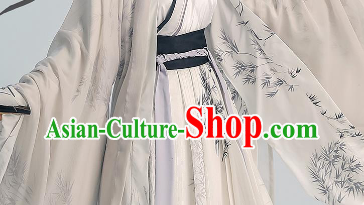 Chinese Song Dynasty Young Childe Costumes Traditional Hanfu Ruqun Ancient Swordsman Clothing