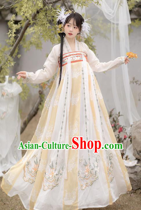 Chinese Traditional Hanfu Dresses Ancient Fairy Clothing Tang Dynasty Royal Princess Costumes