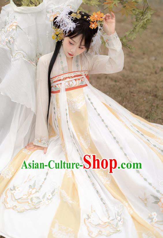 Chinese Traditional Hanfu Dresses Ancient Fairy Clothing Tang Dynasty Royal Princess Costumes