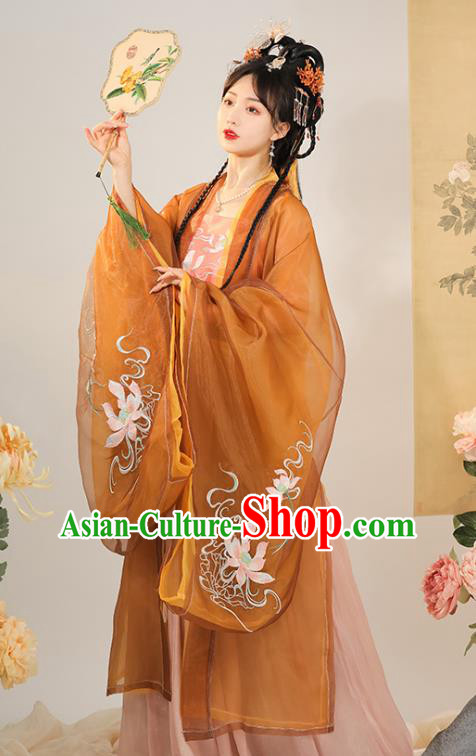Chinese Ancient Noble Woman Clothing Tang Dynasty Court Empress Costumes Traditional Hanfu Ruqun Dresses