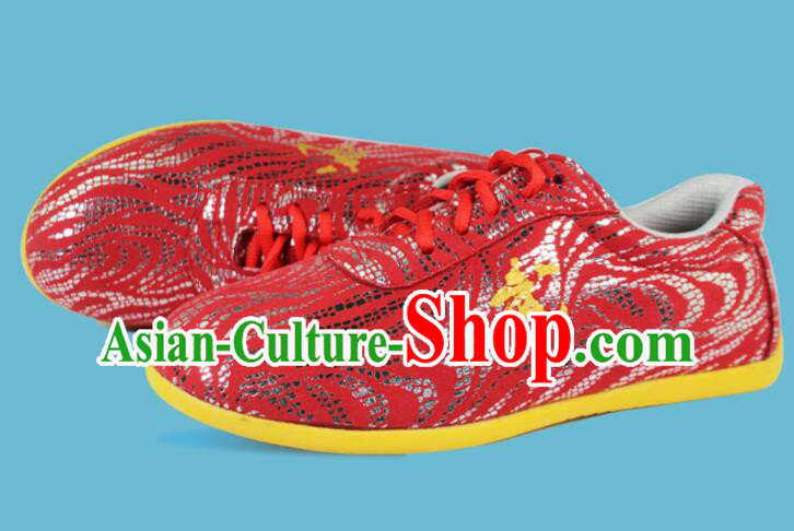 Professional Kung Fu Performance Shoes Martial Arts Shoes Chinese Wushu Competition Red Shoes