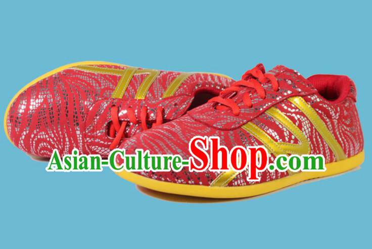 Chinese Wushu Competition Red Shoes Professional Kung Fu Performance Shoes Martial Arts Shoes