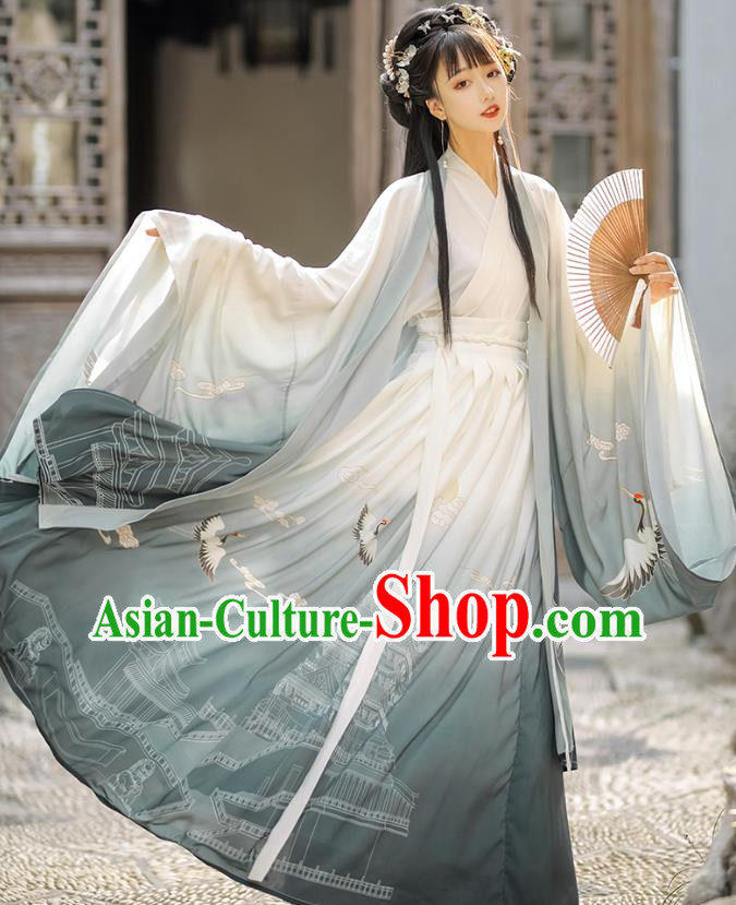 Chinese Traditional Hanfu Dresses Wei Dynasty Princess Clothing Ancient Young Beauty Garment Costumes