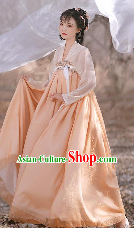 Chinese Tang Dynasty Princess Garment Costumes Hanfu Ruqun Dresses Ancient Young Woman Clothing