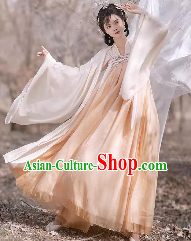 Chinese Tang Dynasty Princess Garment Costumes Hanfu Ruqun Dresses Ancient Young Woman Clothing