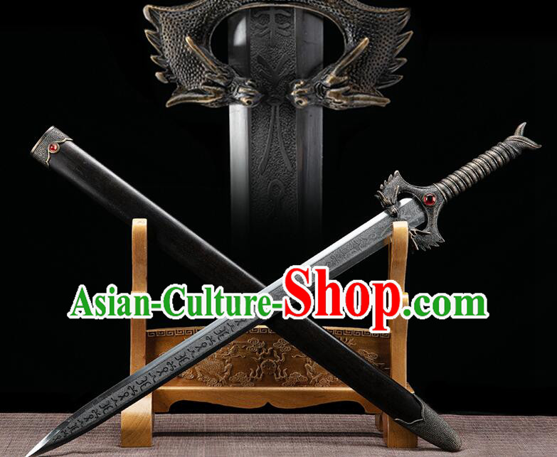 Chinese Qin Dynasty General Sword Handmade Carving Sword Ancient TV Series Sword