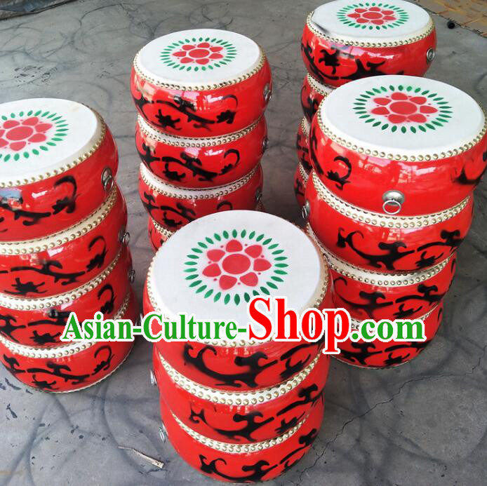Chinese Hand Painting Drum Classical Dance Trampeable Drum Xiang He Song Cowhide Drum